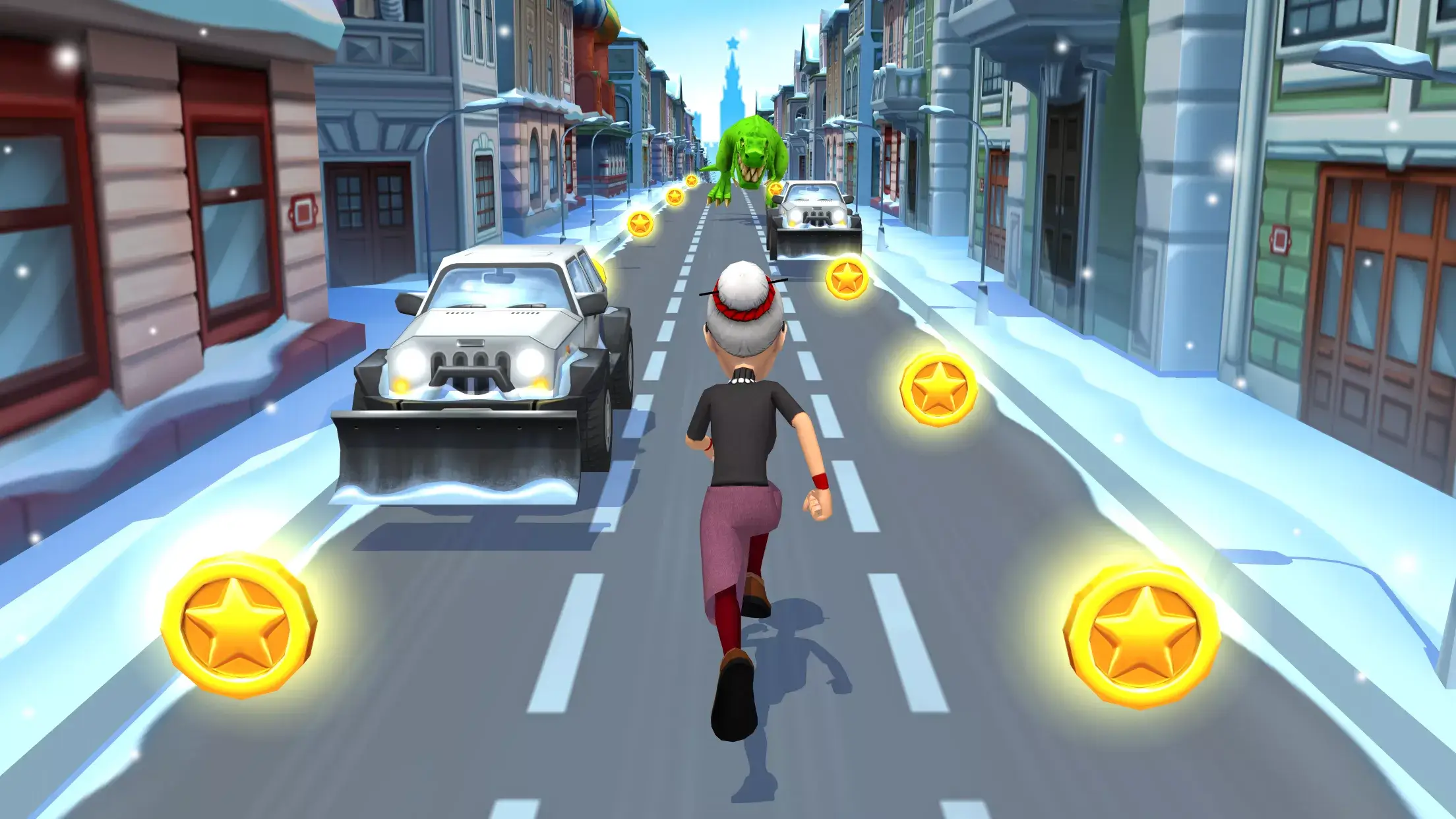 Главное меню Angry Gran Run на Андроид — стартовый экран игры