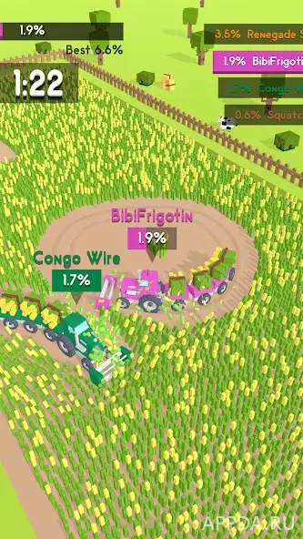 Главное меню Farmers.io на Андроид — старт игры и выбор уровня сложности